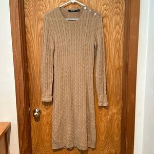 Lauren Ralph Lauren sweater dress / camel